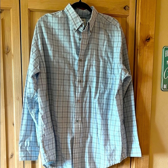 Wrangler Riata Light Blue Plaid Button Down Shirt XL - Picture 1 of 5